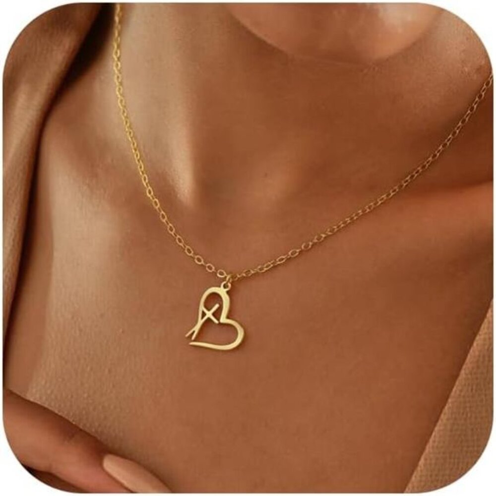 Cross Necklace for Women 14K Real Gold Silver Plated Dainty Small Cross Pendant